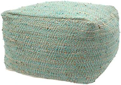 Christopher Knight Home Abella Fabric Pouf, Aqua 10 Christopher Knight Home Abella Fabric Pouf, Aqua - Image 8