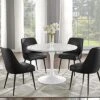 Steve Silver Colfax White Marquina Marble Dining Table
