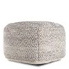 Anji Mountain Square Pouf , 22" X 22" X 17", Gray -Amazon Store 51O2kUfb9cL