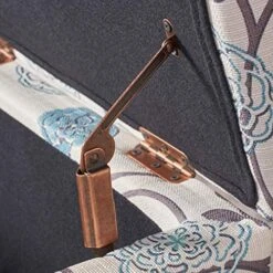 Christopher Knight Home Breanna Fabric Storage Ottoman, White And Blue Floral -Amazon Store 51OLI3JaVnL