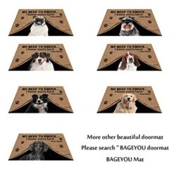 BAGEYOU Personalized Dog's Name Doormat With My Love Dog German Shepherd Welcome Floor Mat No Need To Knock I Know You're Here 27.5" X 17.7" -Amazon Store 51OPVOF2oaL