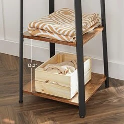 VASAGLE ALINRU Coat Rack With 3 Shelves, Stand With Hooks For Scarves, Bags And Umbrellas, Steel Frame, Industrial Style, Rustic Brown And Black ULCR80X 13 VASAGLE ALINRU Coat Rack With 3 Shelves, Stand With Hooks For Scarves, Bags And Umbrellas, Steel Frame, Industrial Style, Rustic Brown And Black ULCR80X -Amazon Store 51OZJDSWfIS