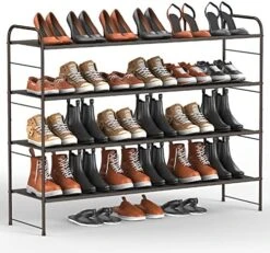 Coonoor 2-Tier Long Shoe Rack Storage For Wide Shoe Shelf Organizer,Black 30 Coonoor 2-Tier Long Shoe Rack Storage For Wide Shoe Shelf Organizer,Black -Amazon Store 51Ohow07R L. AC