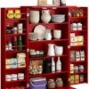 NAFIDE 41" Farmhouse Kitchen Pantry, Storage Cabinet With Doors And Adjustable Shelves For Kitchen, Living Room And Dinning Room (Red) 2 NAFIDE 41" Farmhouse Kitchen Pantry, Storage Cabinet With Doors And Adjustable Shelves For Kitchen, Living Room And Dinning Room (Red) -Amazon Store 51On4QGRgiL
