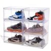 Attelite Large Clear Shoe Box Plastic Stackable, Shoe Containers Shoe Storage Organizer Box With Magnetic Door, Side Open Shoe Box For Display Sneakers, Easy Assembly,6 Pack 2 Attelite Large Clear Shoe Box Plastic Stackable, Shoe Containers Shoe Storage Organizer Box With Magnetic Door, Side Open Shoe Box For Display Sneakers, Easy Assembly,6 Pack -Amazon Store 51OvQUjqLqL