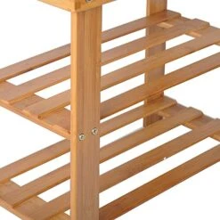 Dporticus 2-Tier Bamboo Shoe Bench Rack Shoe Storage Organizer Seat Entryway Hallway Furniture 19.7" X 10.6" X 17.5" (L X W X H) For Small Apartments 12 Dporticus 2-Tier Bamboo Shoe Bench Rack Shoe Storage Organizer Seat Entryway Hallway Furniture 19.7" X 10.6" X 17.5" (L X W X H) For Small Apartments -Amazon Store 51OzhyLNswL