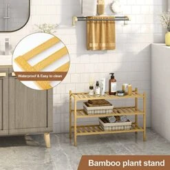 FILWH Bamboo Shoe Rack Stackable Shoe Shelf Storage Organizer For Unit Entryway Hallway And Closet Sturdy Freestanding Shoe Shelf Natural (3 Tier) 18 FILWH Bamboo Shoe Rack Stackable Shoe Shelf Storage Organizer For Unit Entryway Hallway And Closet Sturdy Freestanding Shoe Shelf Natural (3 Tier) -Amazon Store 51PTDuBzECL