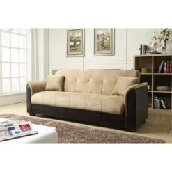 NHI Express Melanie Champion Sofa Futon Bed, Brown,