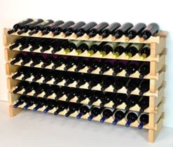SfDisplay.com,LLC. Modular Wine Rack Beechwood 48-144 Bottle Capacity 12 Bottles Across Up To 12 Rows Newest Improved Model (144 Bottles - 12 Rows) -Amazon Store 51Prwy3fFCL. AC