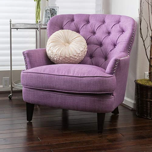 Christopher Knight Home Tafton Fabric Club Chair, Light Purple 4 Christopher Knight Home Tafton Fabric Club Chair, Light Purple - Image 2