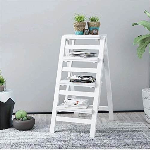 Portable Step Stoo - Folding Wood For Adult Folding Ladder |Ladder-Shaped Plant Stand Display Rack Shelf (Size : 4 Tier) (Size : 4 Tier) (4 Tier) (4 Tier) 6 Portable Step Stoo - Folding Wood For Adult Folding Ladder |Ladder-Shaped Plant Stand Display Rack Shelf (Size : 4 Tier) (Size : 4 Tier) (4 Tier) (4 Tier) - Image 4
