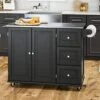 Homestyles Kitchen Cart With Stainless Steel Metal Top, Rolling Mobile Kitchen Island With Storage And Towel Rack, 54 Inch Width, Black -Amazon Store 51Q5d7jhNoL