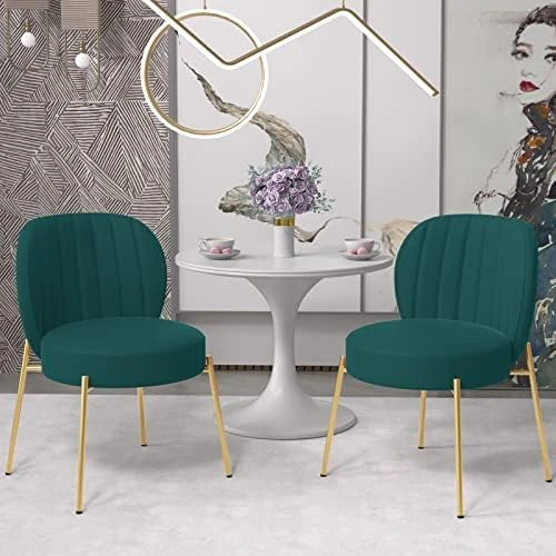 Sucrever Dining Chairs Set Of 2, Upholstered Dining Chairs, Kitchen & Dining Room Chairs, Mid Century Modern Velvet Accent Chair With Gold Legs For Dining Kitchen Living Room Bedroom, Yellow 8 Sucrever Dining Chairs Set Of 2, Upholstered Dining Chairs, Kitchen & Dining Room Chairs, Mid Century Modern Velvet Accent Chair With Gold Legs For Dining Kitchen Living Room Bedroom, Yellow - Image 6