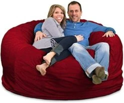 ULTIMATE SACK 6000 (6 Ft.) Bean Bag Chair Cover In Multiple Colors: Cover ONLY. (6000, Navy Suede) -Amazon Store 51QPiB7iKCL. AC