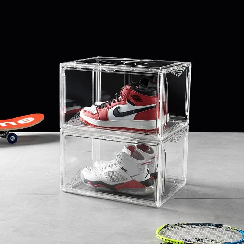 STAHMFOVER 9-Pack Clear Shoe Boxes Stackable Plastic Sneaker Box Container, Magnetic Side Open Shoe Organizer And Shoes Storage Case, Full Transparent To Display Sneakers 8 STAHMFOVER 9-Pack Clear Shoe Boxes Stackable Plastic Sneaker Box Container, Magnetic Side Open Shoe Organizer And Shoes Storage Case, Full Transparent To Display Sneakers - Image 6