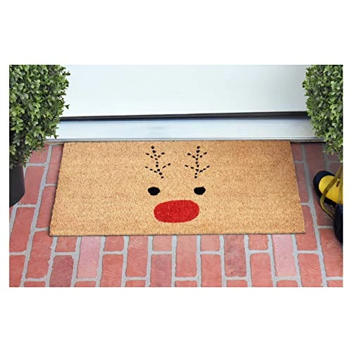 Calloway Mills 105012436 Rudolph Doormat, 24" X 36", Red/Black 5 Calloway Mills 105012436 Rudolph Doormat, 24" X 36", Red/Black - Image 3