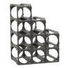 Stackable Modular Wine Rack - 12 Bottle Set (9 Modules, 3 Top Plates) Silver. Store Up To 12 Bottles. Great For Organizing And Creating Storage Space. By Stakrax -Amazon Store 51QZV2QuMuL