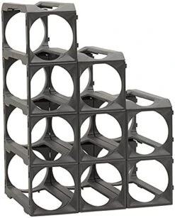 Stackable Modular Wine Rack - 12 Bottle Set (9 Modules, 3 Top Plates) Silver. Store Up To 12 Bottles. Great For Organizing And Creating Storage Space. By Stakrax 14 Stackable Modular Wine Rack - 12 Bottle Set (9 Modules, 3 Top Plates) Silver. Store Up To 12 Bottles. Great For Organizing And Creating Storage Space. By Stakrax -Amazon Store 51QZV2QuMuL. AC