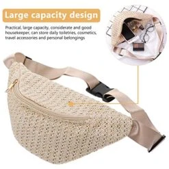 1pc Summer Waist Bag Imitation Straw Woven Bag Chest Pouch Cross- Body Bag ( Color : Beige ) 17 1pc Summer Waist Bag Imitation Straw Woven Bag Chest Pouch Cross- Body Bag ( Color : Beige ) -Amazon Store 51Qhy6oqVvL