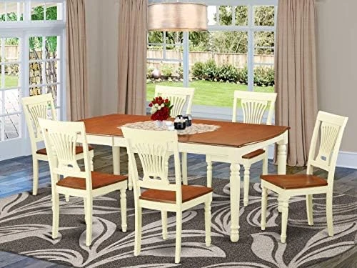 East West Furniture DOPL7-BCH-W Dining Set, 7 Pieces 11 East West Furniture DOPL7-BCH-W Dining Set, 7 Pieces - Image 10