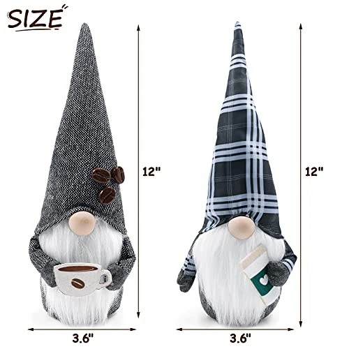 Coffee Gnomes Coffee Bar Decor Gnomes Swedish Tomte Coffee Station Collectible Figurines Plush Coffee Table Decor For Living Room Kitchen 4 Coffee Gnomes Coffee Bar Decor Gnomes Swedish Tomte Coffee Station Collectible Figurines Plush Coffee Table Decor For Living Room Kitchen - Image 2