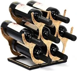 Aayla Wine Holder Rack - Metal Gold Tabletop Wine Bottle Holders, Holds 5 Wine Bottles, Assembly Required, For Wine Lovers To Store The Wine Collection 13 Aayla Wine Holder Rack - Metal Gold Tabletop Wine Bottle Holders, Holds 5 Wine Bottles, Assembly Required, For Wine Lovers To Store The Wine Collection -Amazon Store 51ROGQtT4vL. AC