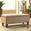 Homepop Home Decor | Upholstered Bench With Nailhead Trim | Large Ottoman With Storage For Living Room & Bedroom | Decorative Home Furniture, Tan Linen 1 Homepop Home Decor | Upholstered Bench With Nailhead Trim | Large Ottoman With Storage For Living Room & Bedroom | Decorative Home Furniture, Tan Linen -Amazon Store 51RWzn6CfsL