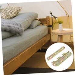 Veemoon 4 Sets Bed Rail Bracket Metal Bed Frame Metal Brackets Bed Frame Connectors Bed Frame Brackets Metal Stand Iron Colorful Bed Frame Hardwares Bed Rail Hooks Bed Hardwares Metal