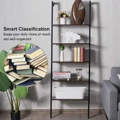Tangkula 5-Shelf Bookcase, Modern 5-Tier Wood Wall Mounted Ladder Bookshelf With Metal Frame, 72 Inches Tall Industrial Open Ladder Shelf Display Rack Storage Shelves For Home Office (Dark-Brown, 2) 20 Tangkula 5-Shelf Bookcase, Modern 5-Tier Wood Wall Mounted Ladder Bookshelf With Metal Frame, 72 Inches Tall Industrial Open Ladder Shelf Display Rack Storage Shelves For Home Office (Dark-Brown, 2) -Amazon Store 51RqYN11q8L