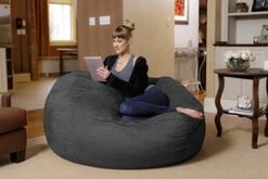 Chill Sack - Bean Bag Lounger, 5-Feet, Charcoal -Amazon Store 51RtuU6qzNL