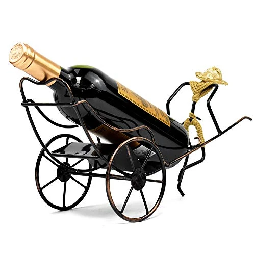 Wine Bottle Holder Stand Rickshaw Decor Display Countertop Tabletop Wine Rack Single Bottle Home Gift Kitchen Gift Wine Shelf 4 Wine Bottle Holder Stand Rickshaw Decor Display Countertop Tabletop Wine Rack Single Bottle Home Gift Kitchen Gift Wine Shelf - Image 2