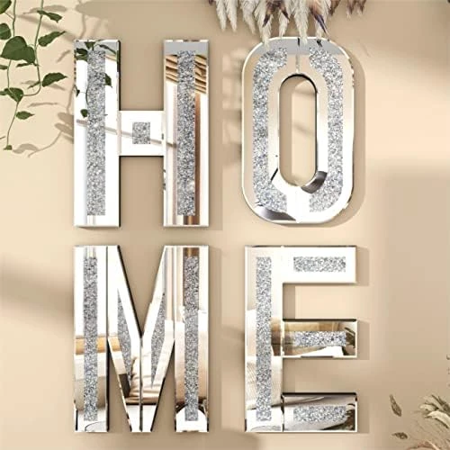SHYFOY Home Letter For Wall Decor, Mirrored Crushed Diamond Living Room Letter Wall Decor, Large 3D Wall Art Sign Home Decorations For Living Room 6 SHYFOY Home Letter For Wall Decor, Mirrored Crushed Diamond Living Room Letter Wall Decor, Large 3D Wall Art Sign Home Decorations For Living Room - Image 4