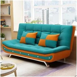 Futon Sofa Bed, Sleeper Sofa Bed For Living Room, Futon Sofa Bed, Folding Convertible Sofa Bed, Cotton Fabric Couch Bed, 3 Angles Adjustable Back,Modern Convertible Folding Recliner ( Color : Orange ) -Amazon Store 51SELrIPS1L. AC