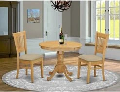 East West Furniture ANVA5-OAK-W Dining Set -Amazon Store 51SMgxSKqRL. AC