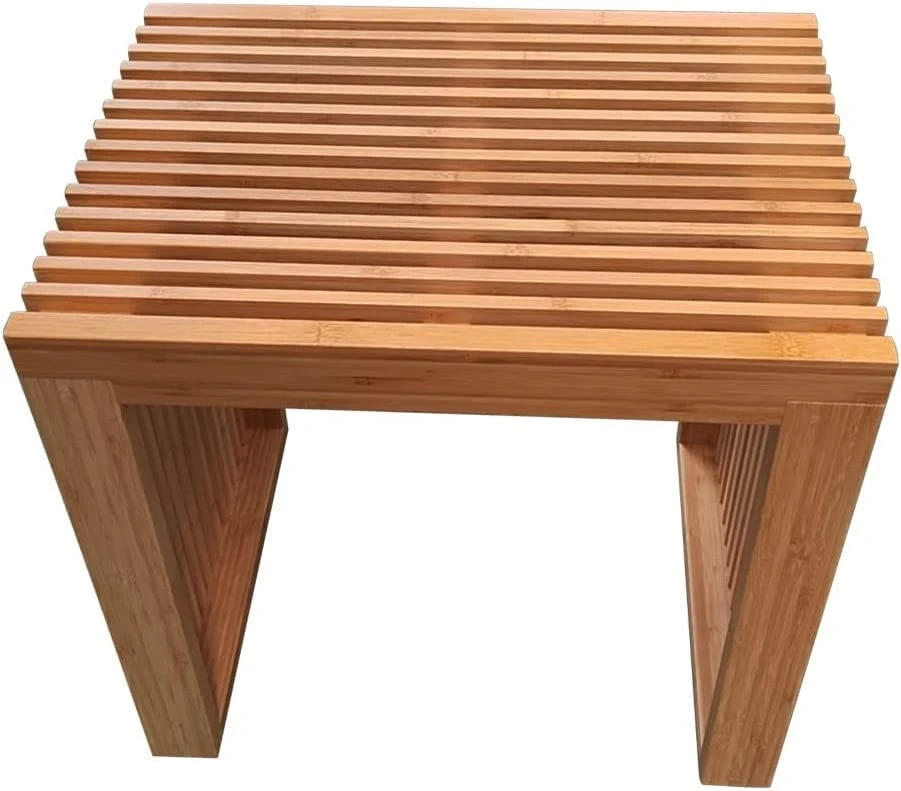 APRTAT Bamboo Small Dining Bench,Farmhouse Bench For Kitchen & Living & Dining Room Furniture Natural 17.72L X 12.99W X 16.93H In 3 APRTAT Bamboo Small Dining Bench,Farmhouse Bench For Kitchen & Living & Dining Room Furniture Natural 17.72L X 12.99W X 16.93H In