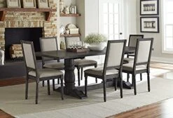 Progressive Furniture Muse Rectangular Dining Table, 88" W X 40" D X 30" H, Weathered Pepper