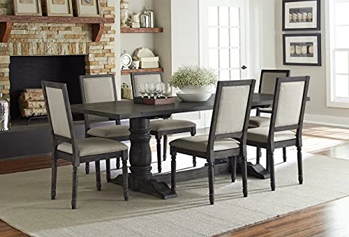 Progressive Furniture Muse Rectangular Dining Table, 88" W X 40" D X 30" H, Weathered Pepper 3 Progressive Furniture Muse Rectangular Dining Table, 88" W X 40" D X 30" H, Weathered Pepper