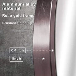 SD SOFT DANCE Round Mounting Mirror Wall Decor - Circle Vanity Mirror With Metal Rose Gold Frame For Contemporary Rooms 24 Inch -Amazon Store 51SkdY6h8tS