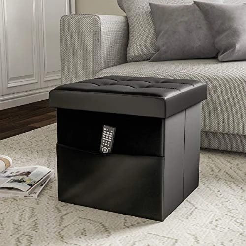 Lavish Home Foldable Storage Cube Ottoman With Pockets – Multipurpose Footrest Organizer For Bedroom, Living Room, Dorm Or RV (Pair, Linen Brown), 11 Lavish Home Foldable Storage Cube Ottoman With Pockets – Multipurpose Footrest Organizer For Bedroom, Living Room, Dorm Or RV (Pair, Linen Brown), - Image 9