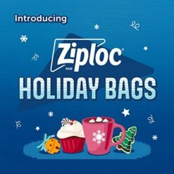 Ziploc Quart Food Storage Bags, Grip 'n Seal Technology For Easier Grip, Open, And Close, 24 Count, Holiday Designs, Packaging May Vary -Amazon Store 51StSXO91lL