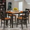 East West Furniture YAQU5-BLK-W Dining Set, 5-Piece -Amazon Store 51SuDBtqSfL