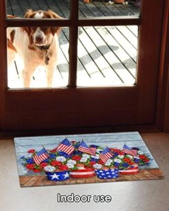 Toland Home Garden 800258 Patriotic Pansies Summer Door Mat 18x30 Inch 4th Of July Outdoor Doormat For Entryway Indoor Entrance -Amazon Store 51Suiyjd4WL