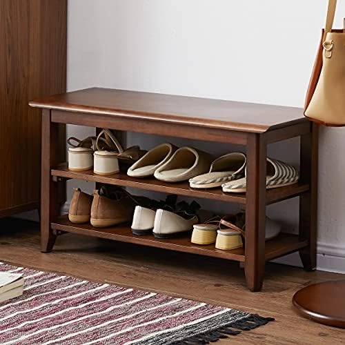 OGCAU Shoe Bench Entryway With Storage Bench For Bedroom, Ottoman, 2 Tier, Shoe Rack Organizer For Door, Good Load Bearing, Ideal For Entryway Hallway Living Room And Corridor(Natural 23.6") 9 OGCAU Shoe Bench Entryway With Storage Bench For Bedroom, Ottoman, 2 Tier, Shoe Rack Organizer For Door, Good Load Bearing, Ideal For Entryway Hallway Living Room And Corridor(Natural 23.6") - Image 7