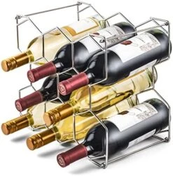 Qvist Sweden Tabletop Wine Rack - Original Scandinavian Design | Stainless Steel 8-Bottle Holder For Storage, Display, And Gifts -Amazon Store 51TAcL54USL. AC