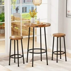 AWQM 3 Piece Dining Table Set, Small Kitchen Table And 2 Stools, Kitchen Breakfast Dining Table Set, Breakfast Table Of 35.43 X 23.62 X 29.92 Inches, Stools Of 13.8 X 13.8 X 17.8 Inches, Beige 26 AWQM 3 Piece Dining Table Set, Small Kitchen Table And 2 Stools, Kitchen Breakfast Dining Table Set, Breakfast Table Of 35.43 X 23.62 X 29.92 Inches, Stools Of 13.8 X 13.8 X 17.8 Inches, Beige -Amazon Store 51TZKKGjSgL. AC