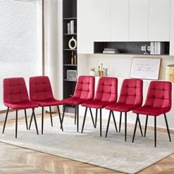 NORDICANCA Velvet Dining Chair Set Of 4, Armless Yellow Reading Chair With Sewing Threads Metal Coated Legs, Modern Side Chair For Home 29 NORDICANCA Velvet Dining Chair Set Of 4, Armless Yellow Reading Chair With Sewing Threads Metal Coated Legs, Modern Side Chair For Home -Amazon Store 51TopswyL9L. AC