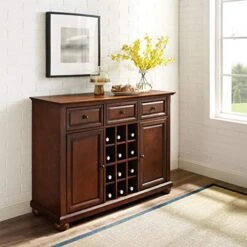 Crosley Furniture Alexandria Wine Buffet/Sideboard - Vintage Mahogany -Amazon Store 51Tq1nA8urL
