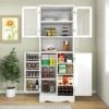 Hayiodda 64" Kitchen Pantry Storage Cabinet, Food Pantry Cabinet With Glass Doors & Adjustable Shelves For Kitchen, Dining Room, Bathroom 1 Hayiodda 64" Kitchen Pantry Storage Cabinet, Food Pantry Cabinet With Glass Doors & Adjustable Shelves For Kitchen, Dining Room, Bathroom -Amazon Store 51U5CN8ZgcL