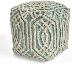Great Deal Furniture Poppy Boho Wool And Cotton Ottoman Pouf, Aqua And White 17 Great Deal Furniture Poppy Boho Wool And Cotton Ottoman Pouf, Aqua And White -Amazon Store 51U5qv324hL. AC