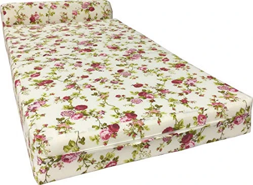 D&D Futon Furniture Red Rose White Sleeper Chair Folding Foam Bed Sized 6" Thick X 32" Wide X 70" Long, Studio Guest Foldable Chair Beds, Foam Sofa, Couch, High Density Foam 1.8 Pounds. 4 D&D Futon Furniture Red Rose White Sleeper Chair Folding Foam Bed Sized 6" Thick X 32" Wide X 70" Long, Studio Guest Foldable Chair Beds, Foam Sofa, Couch, High Density Foam 1.8 Pounds. - Image 2